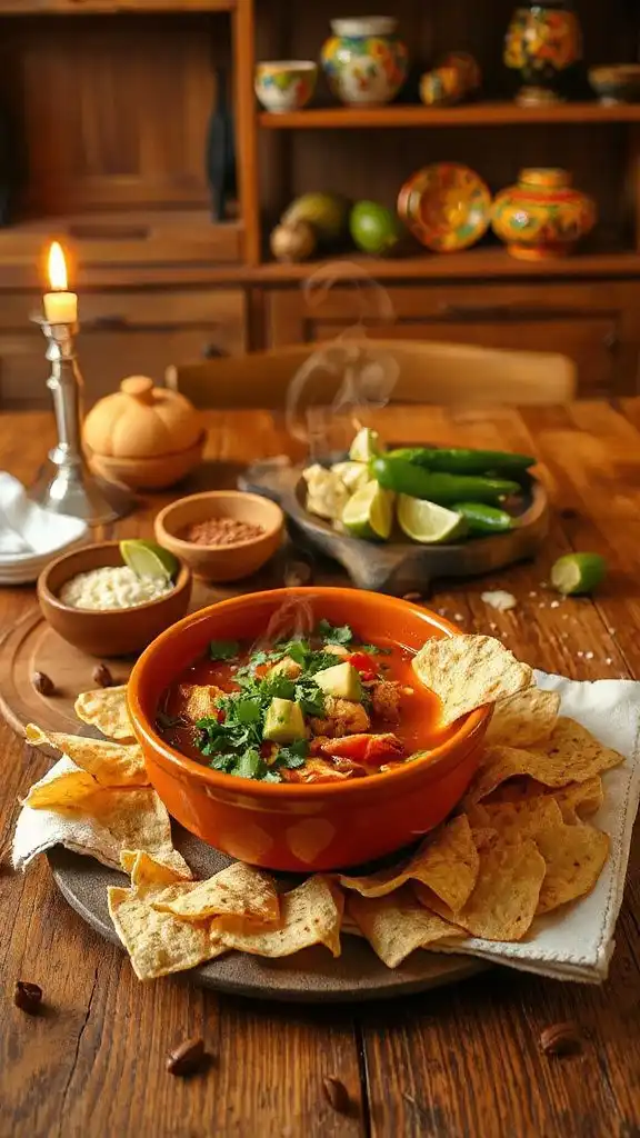 hearty chicken tortilla soup