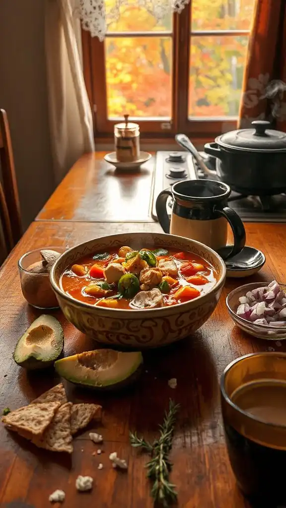 hearty chicken tortilla soup