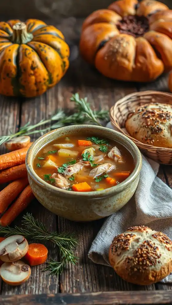 hearty chicken wild rice soup