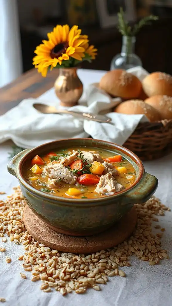 hearty chicken wild rice soup