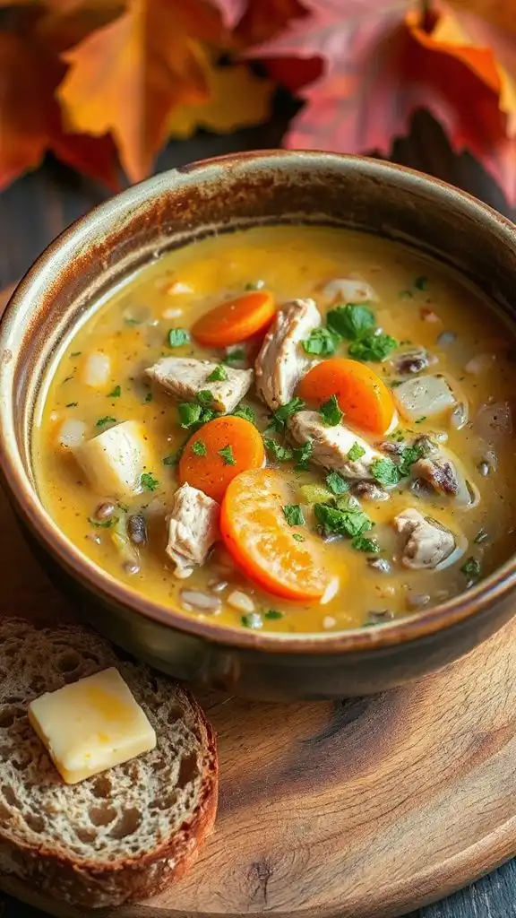 hearty chicken wild rice soup