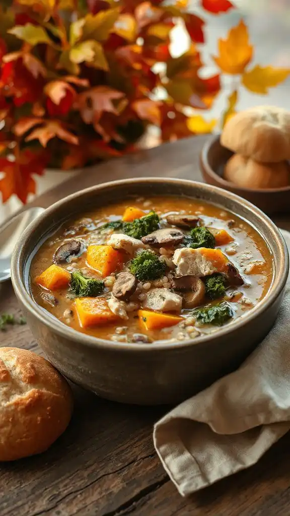 hearty chicken wild rice soup