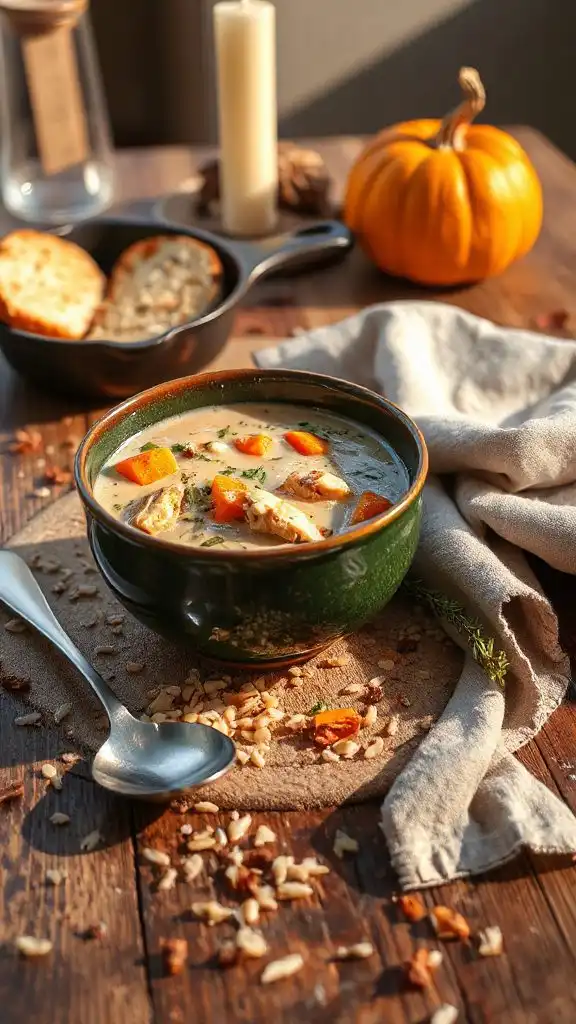 hearty chicken wild rice soup