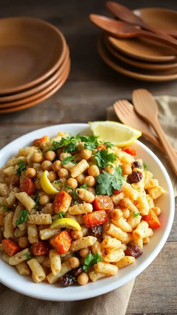 hearty chickpea orzo salad