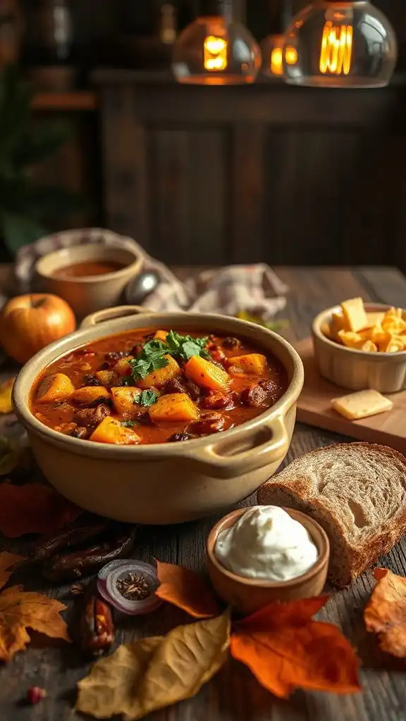 hearty chili with squash