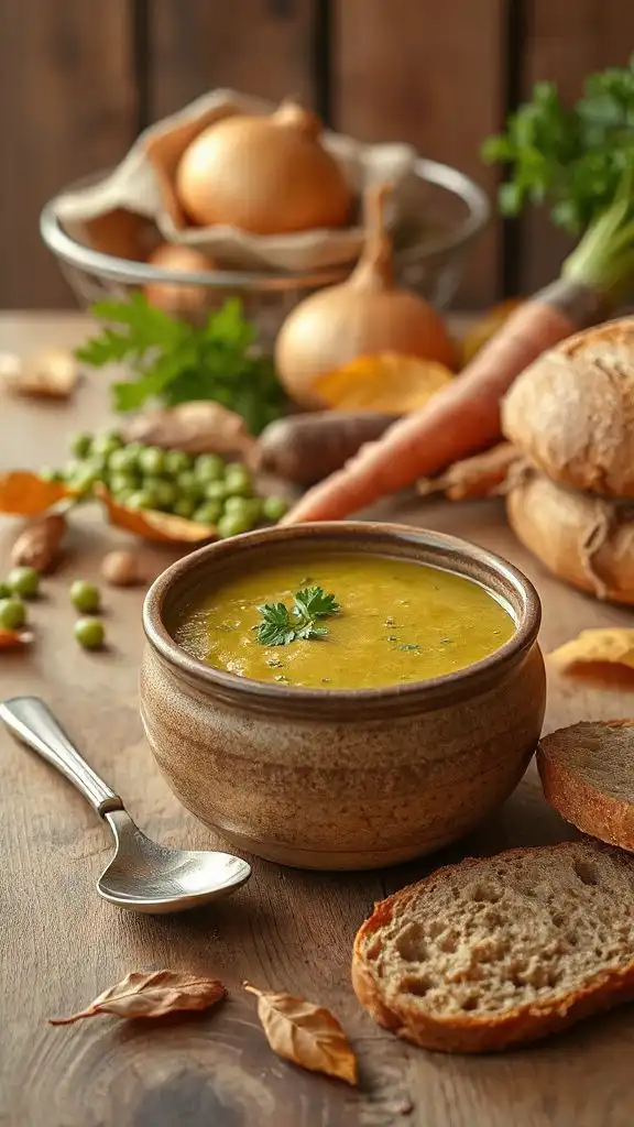 hearty comforting split pea soup