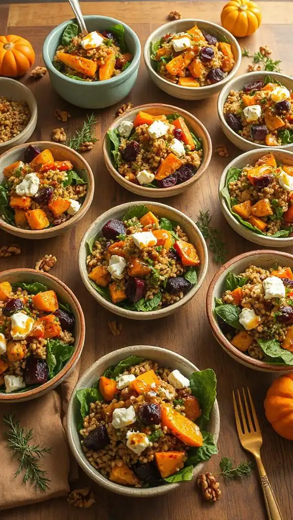 hearty fall farro salads