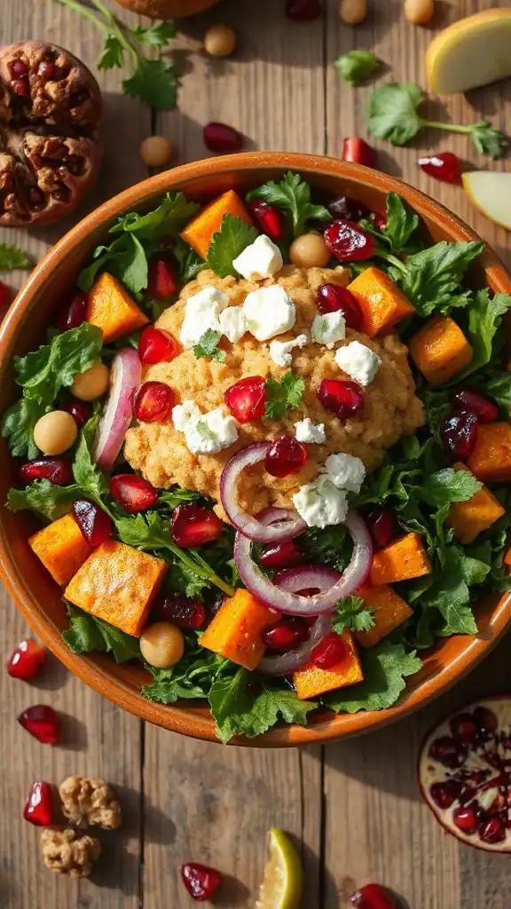 hearty fall harvest salad
