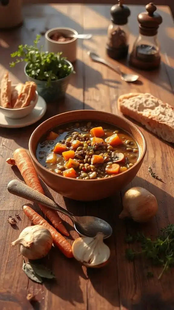 hearty french lentil soup