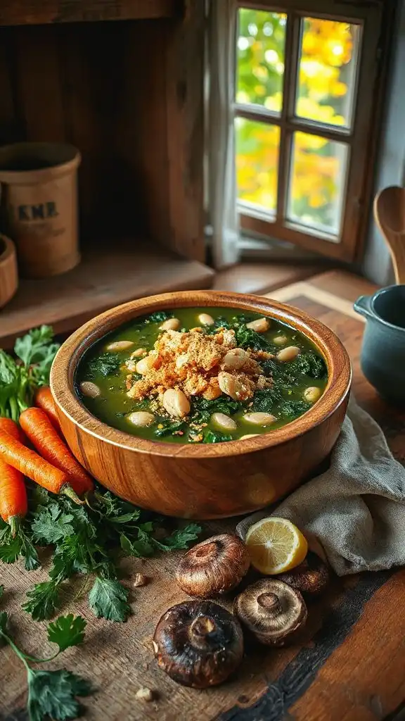 hearty kale white bean soup