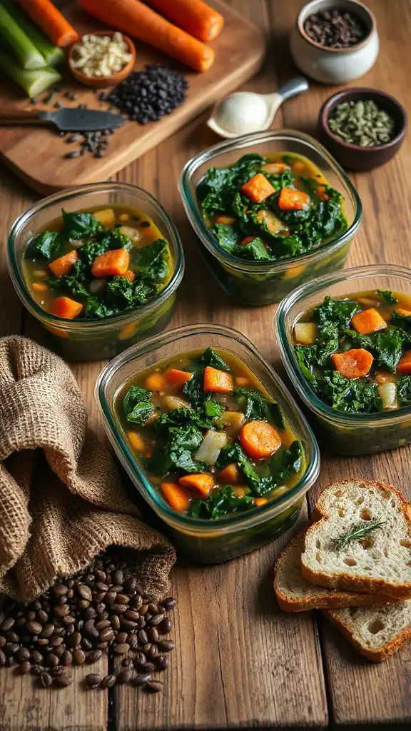 hearty lentil kale soup