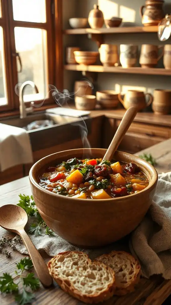 hearty lentil pumpkin stew