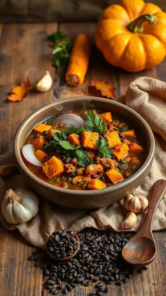 hearty lentil sweet potato stew