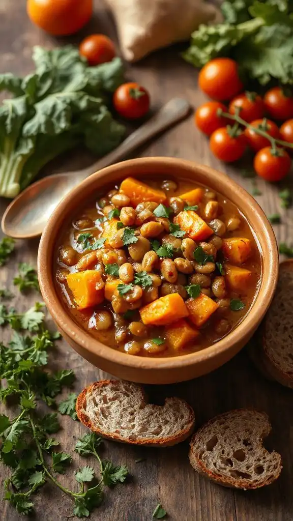 hearty lentil sweet potato stew