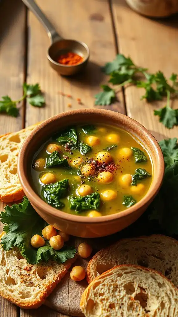 hearty mediterranean chickpea soup