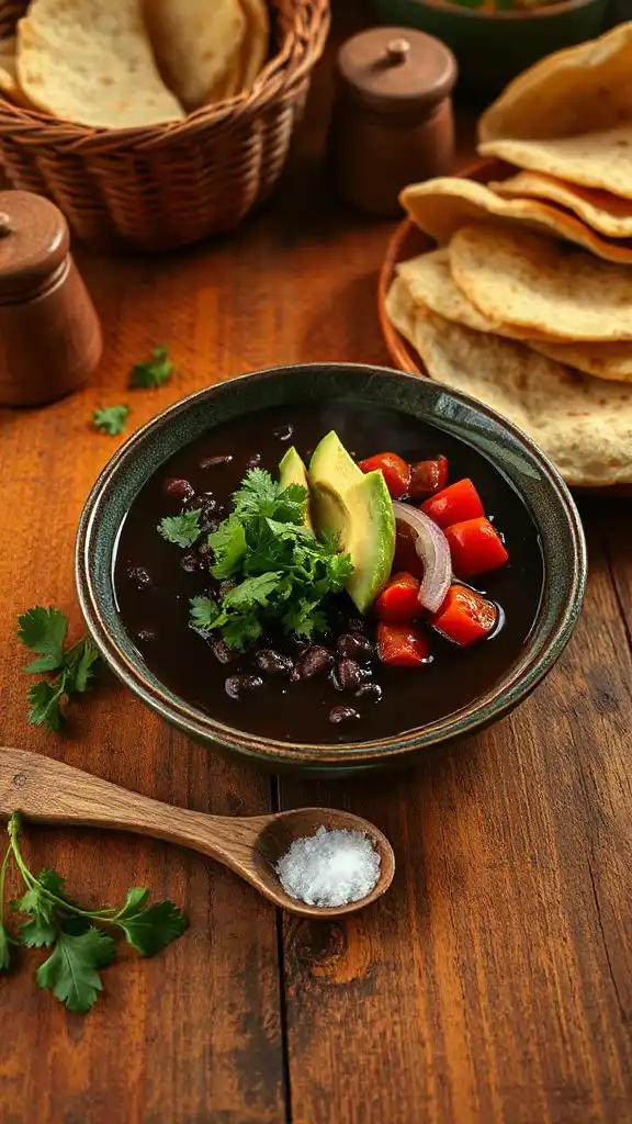 hearty mexican black bean soup hearty mexican black bean soup