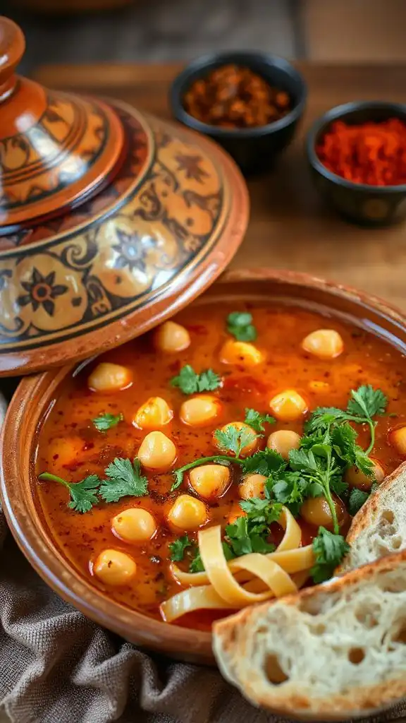 hearty moroccan chickpea soup