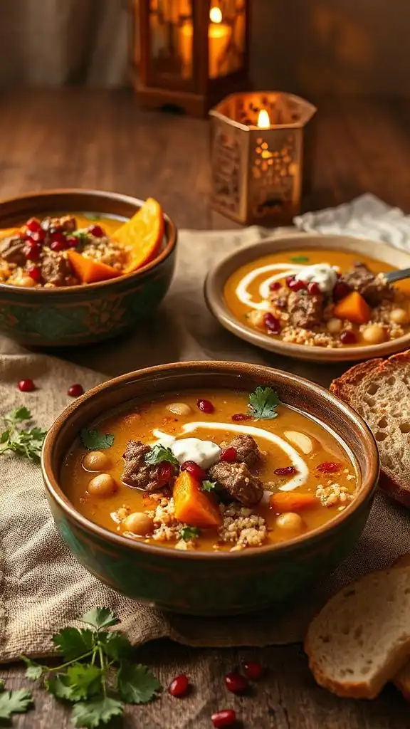 hearty moroccan lamb soup