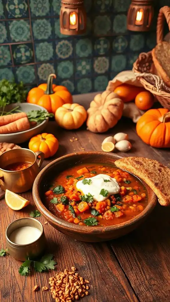 hearty moroccan lentil soup