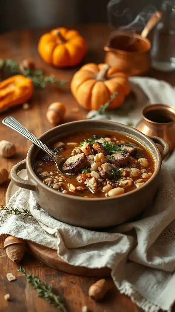 hearty mushroom barley soup