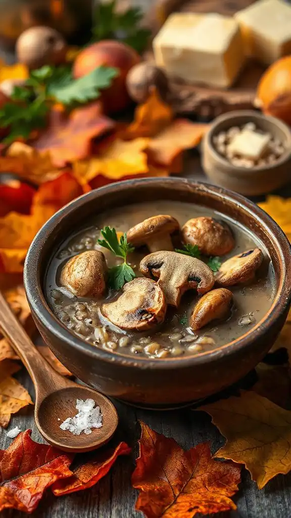 hearty mushroom barley soup