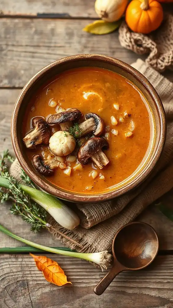 hearty mushroom barley soup