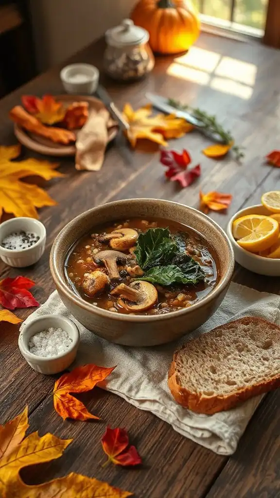 hearty mushroom barley soup