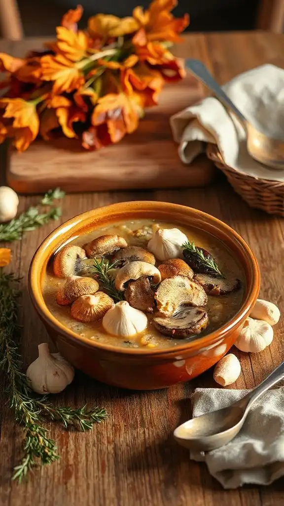 hearty mushroom barley soup