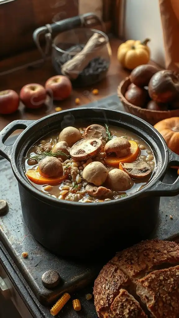 hearty mushroom barley soup