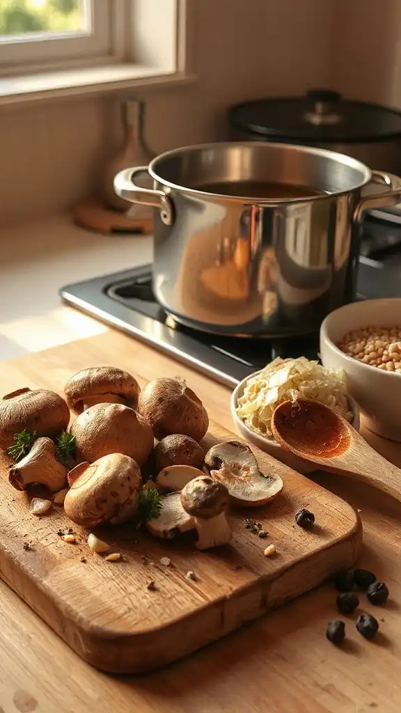 hearty mushroom barley soup