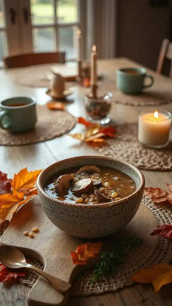 hearty mushroom barley soup