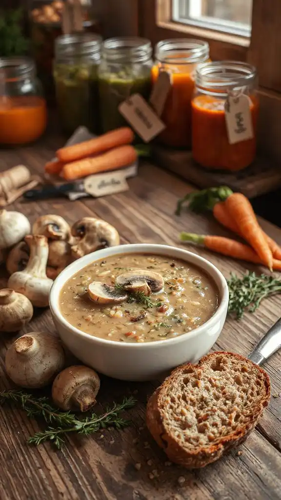 hearty mushroom barley soup