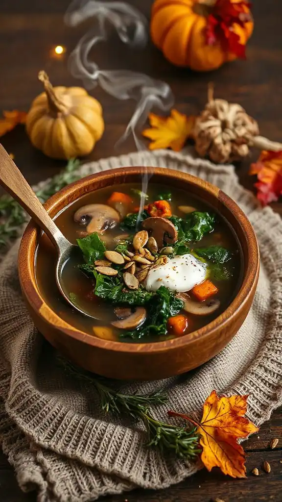 hearty mushroom kale soup hearty mushroom kale soup