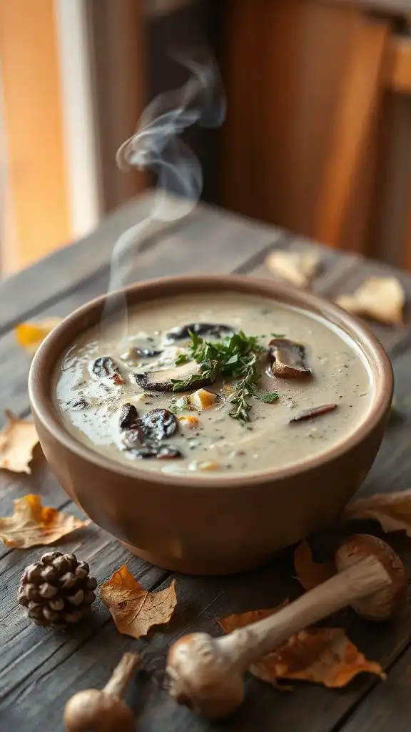 hearty mushroom thyme soup hearty mushroom thyme soup