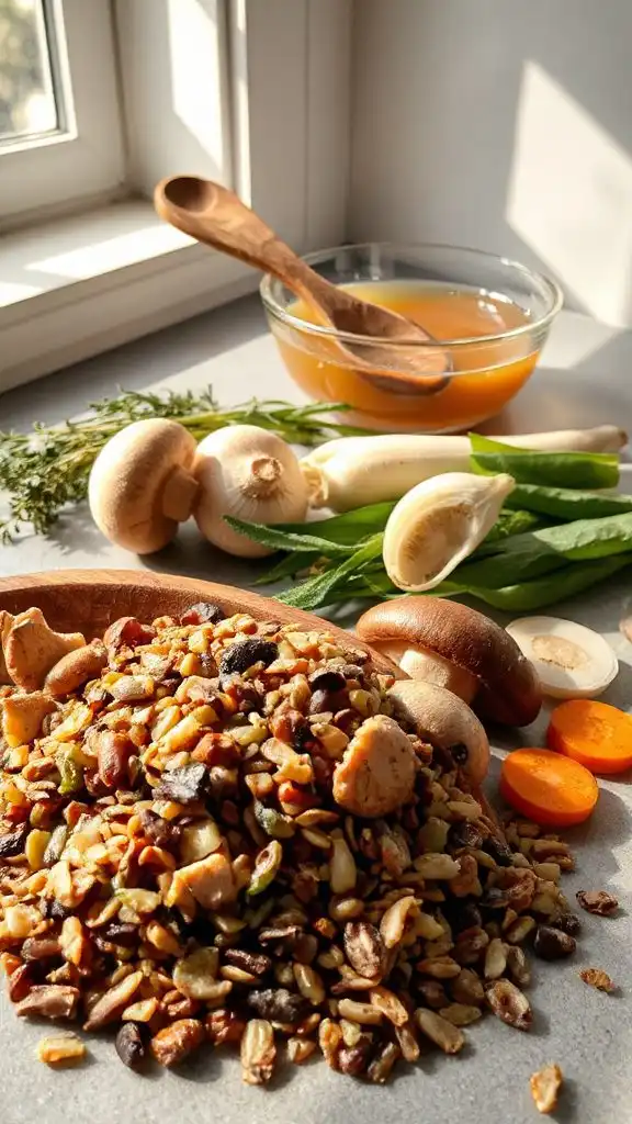 hearty mushroom wild rice soup