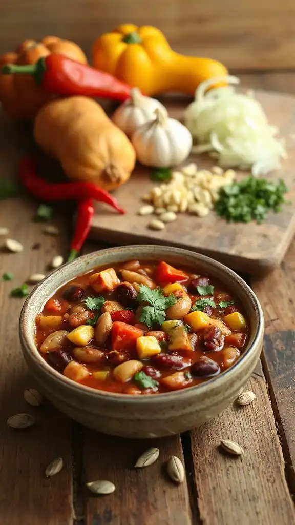 hearty nutritious vegetable chili