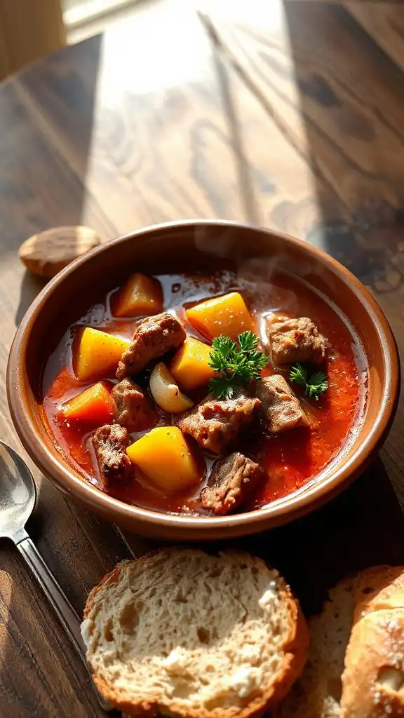 hearty paprika infused soup