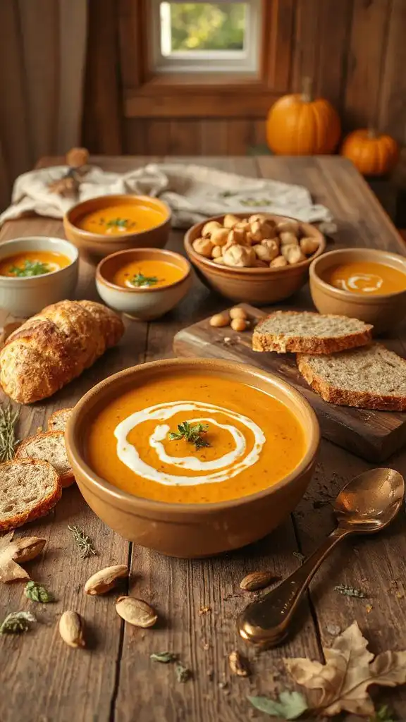 hearty pumpkin chicken soup