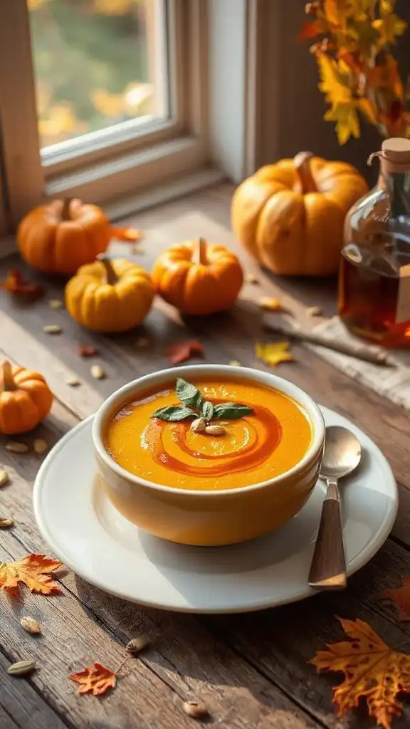 hearty pumpkin maple soup