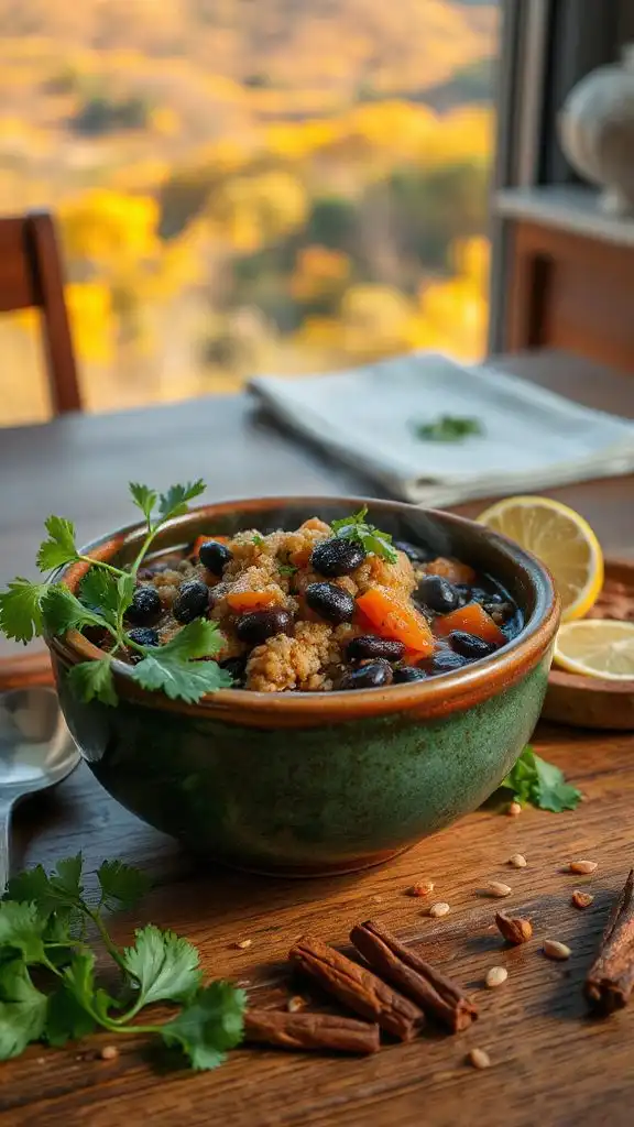 hearty quinoa black bean chili
