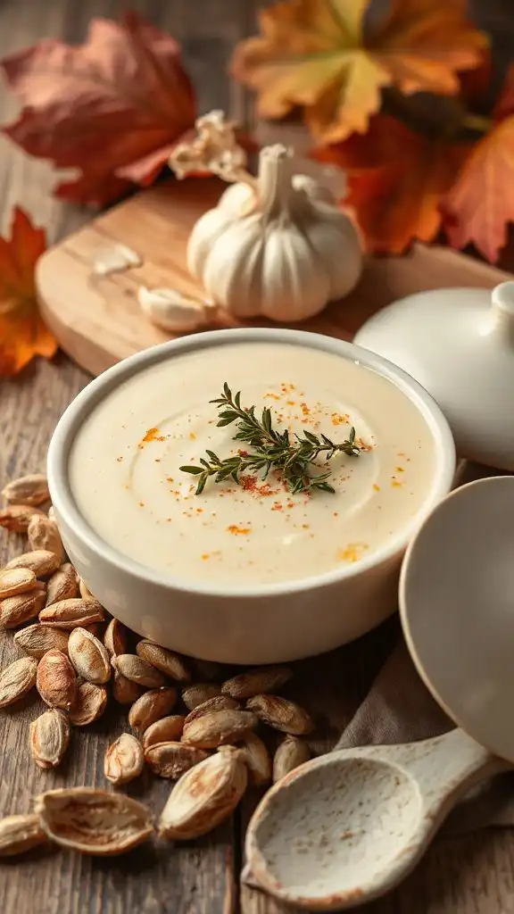 hearty roasted garlic parsnip soup
