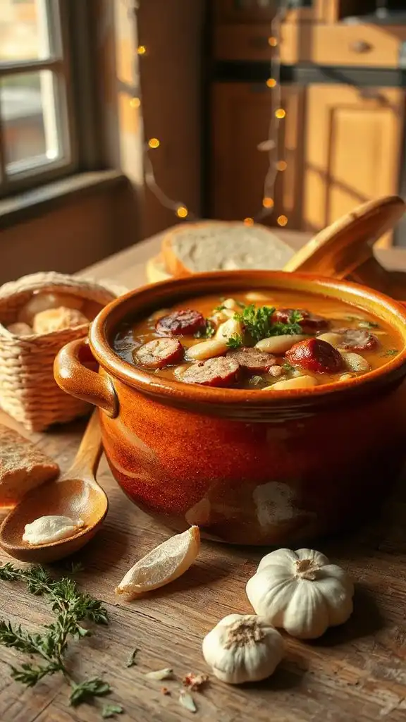 hearty sausage and bean soup