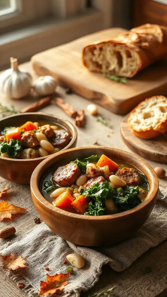 hearty sausage and kale soup