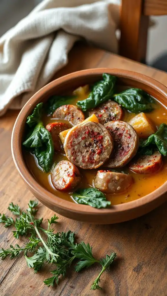hearty sausage kale stew