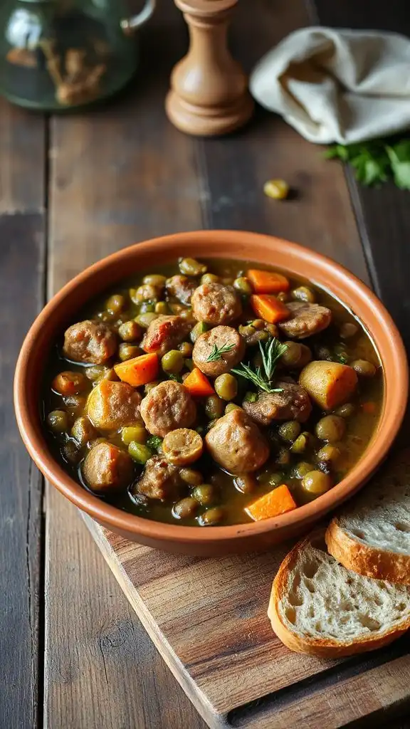 hearty sausage lentil stew