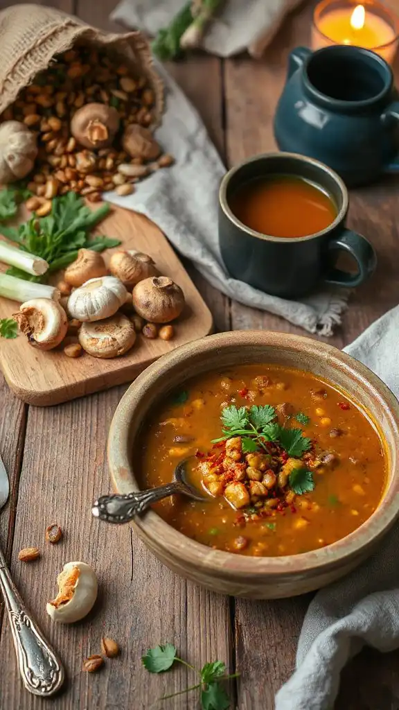hearty savory lentil soup