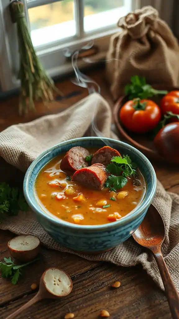 hearty smoky lentil chowder