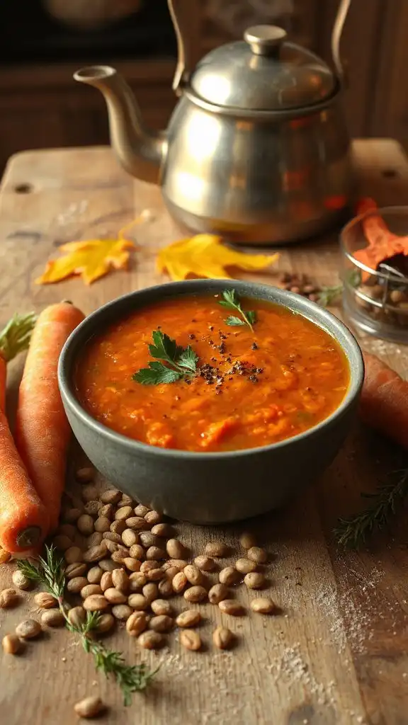 hearty spiced lentil soup