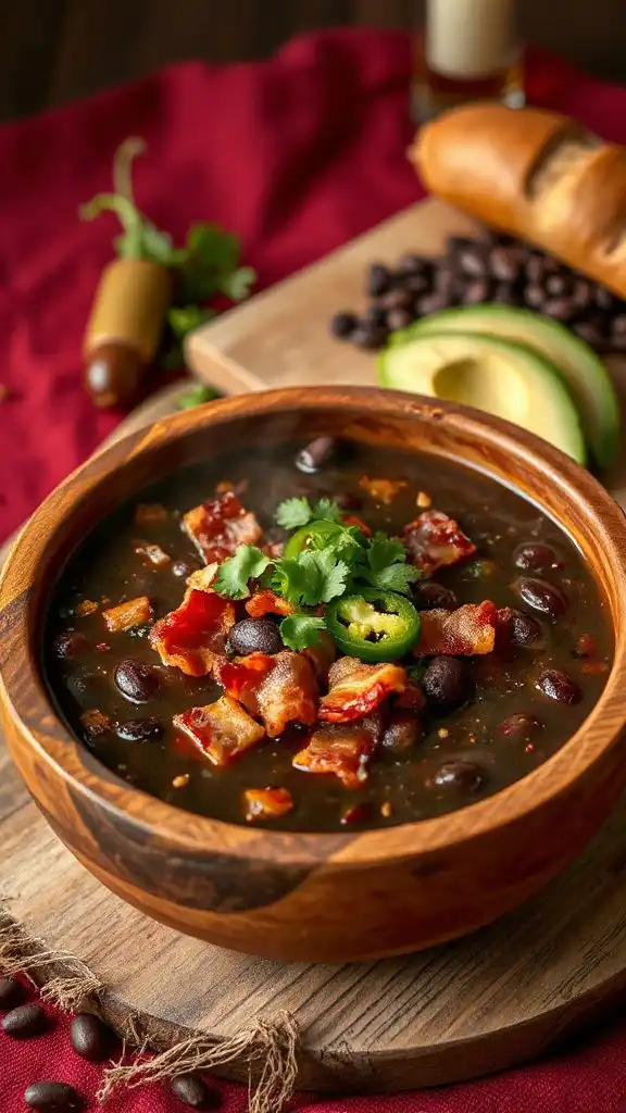 hearty spicy bacon soup