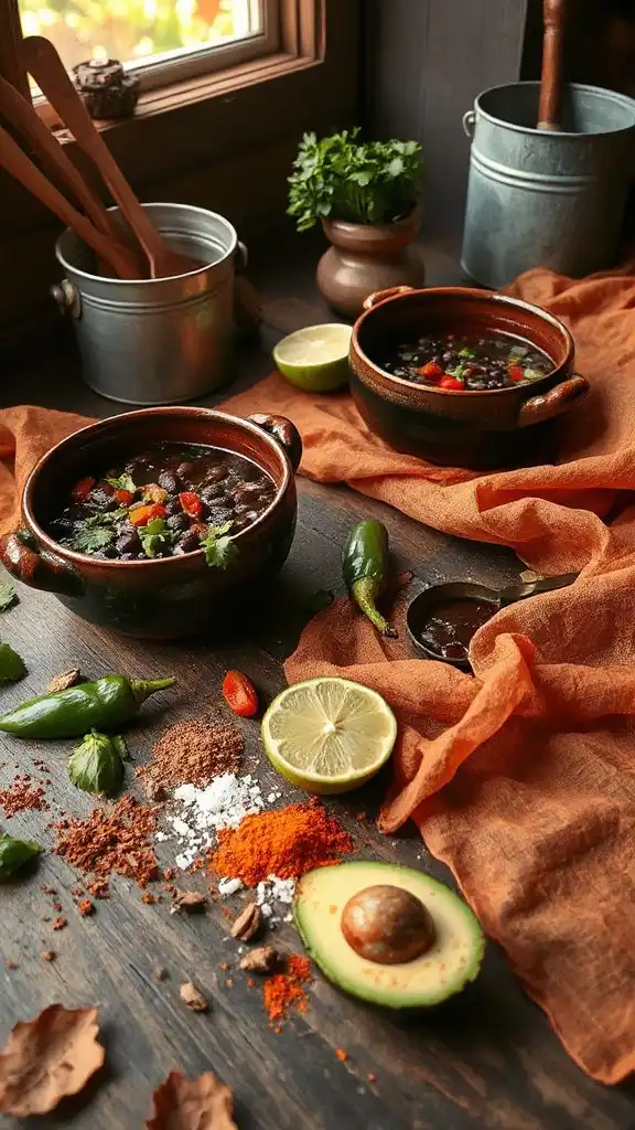 hearty spicy black bean soup